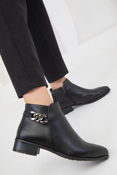 SOHO Schwarz-Platin Damenstiefel & -stiefeletten 16536