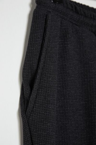 Edit by Trendyol Anthracite Textured Men's Sweatpants - Regular Cut Tedaw25Ea00019
