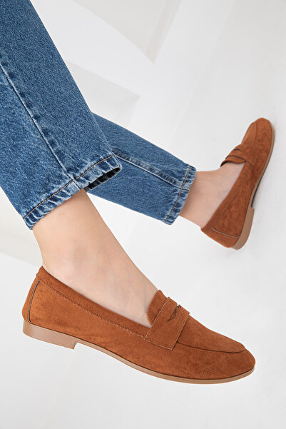 SOHO Tan Suede Women's Ballerinas - Model 19866