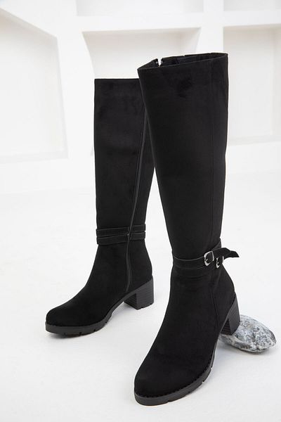 SOHO Women's Suede Boots 19701 - Black