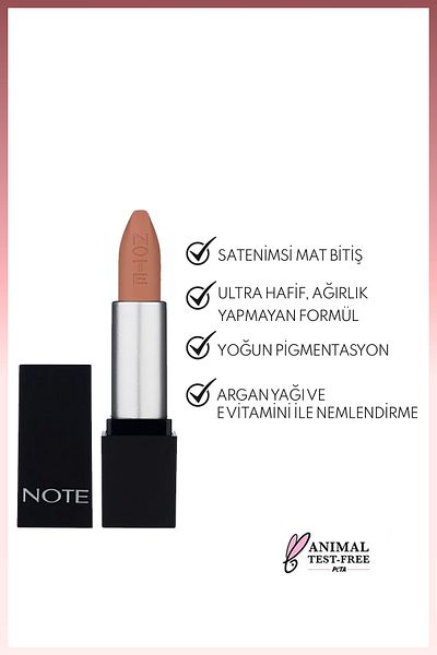 NOTE Mattever Lipstick Semi Matte Satin Finished Lipstick 03 Ethereal - Light Nude