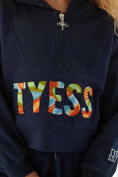 Tyess Marineblauer Trainingsanzug für Mädchen - BG Store