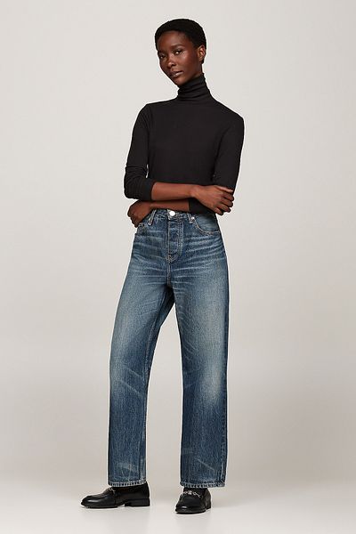 Tommy Hilfiger NK LS SLIM TENCEL ROLL