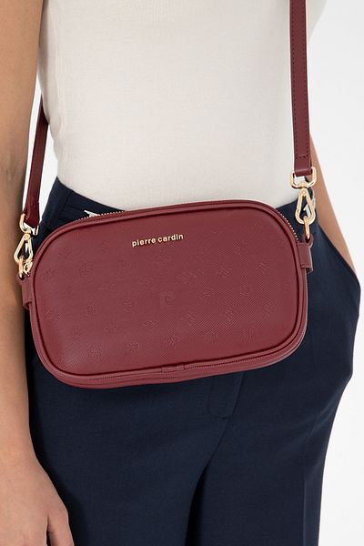 Pierre Cardin Geantă de umăr cu imprimeu roșu Claret 05PO24K1874