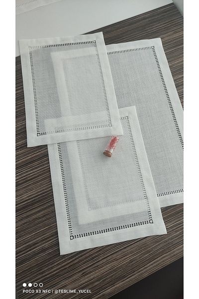 Etamin nakisim 3 Pieces Living Room Set 1 Coffee Table 2 Nesting Table Off White Color.