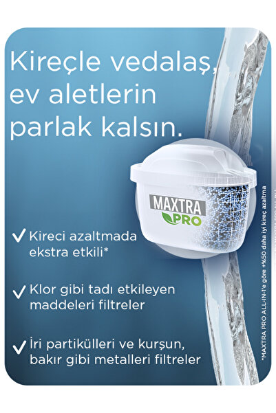 BRITA Maxtra Pro Kireç Uzmanı Yedek Su Arıtma Filtresi 2'li