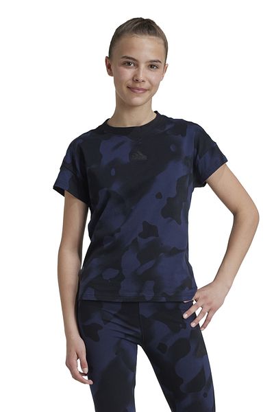 adidas Schwarz gemustertes T-Shirt