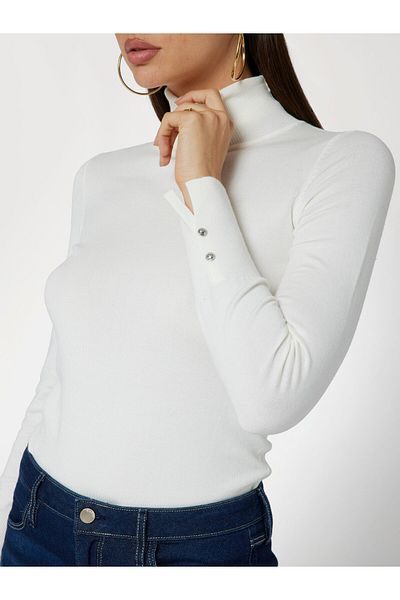 Guess PAULE TN LS SWEATER - ECO VISCOSE POLY HOLLY YARN