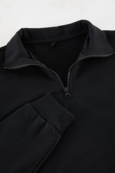 Trendyol Collection Black-Snow Melange 2-balení - Fleecová mikina Regular Fit Tmnaw25Sw00205