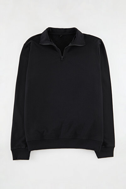 Trendyol Collection Black-Snow Melange 2-balení - Fleecová mikina Regular Fit Tmnaw25Sw00205