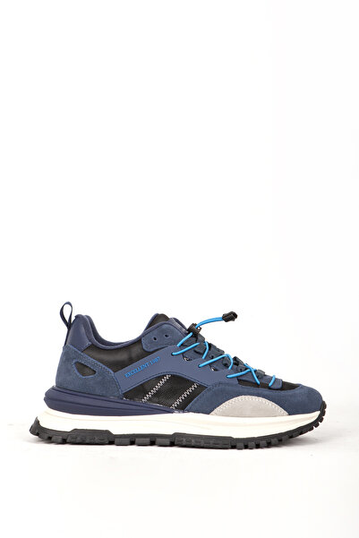 MARCOMEN Erkek Bağcıklı Kalın Tabanlı Comfort Sneaker Gerçek Deri Mc 18270 Lacivert
