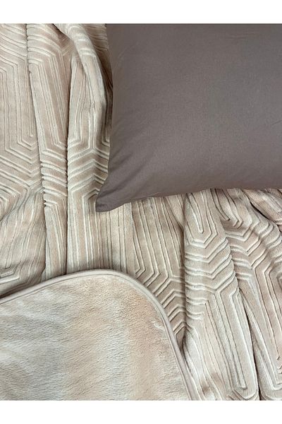 Özdilek Gray Single Thick Embos Blanket