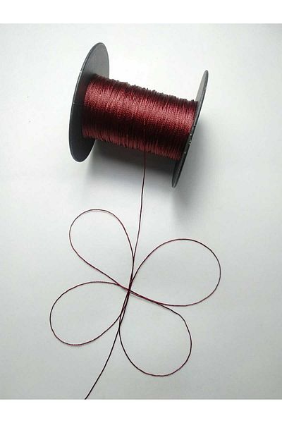 Eskişehir hobi sanat Claret Red Rosary Thread - 0.5 Mm, 20 Meters