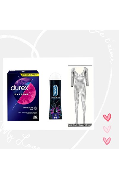 Durex Extrem Prezervatif 20 Li Extrem Kayganlaştırıcı 50 ml File Vücut Çorabı