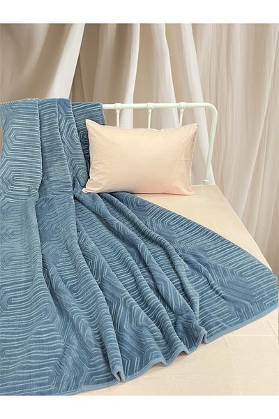 Özdilek Indigo Single Blanket Thick Embos