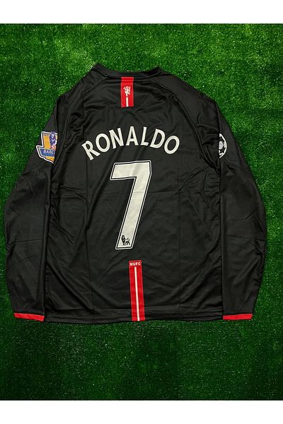 Lion Spor Manchesterunited 2008 σεζόν μαύρο χρώμα Cristiano Ronaldo μακρυμάνικο Nostalgia Jersey