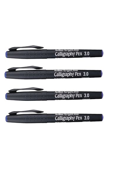 artline ARTLINE ERGOLINE Calligraphy Pen 3.0 Blue - 4 Pieces