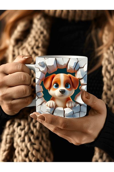 Evion Baby Animal Printed 3D Design Ceramic Mug - Gift Mug Cup