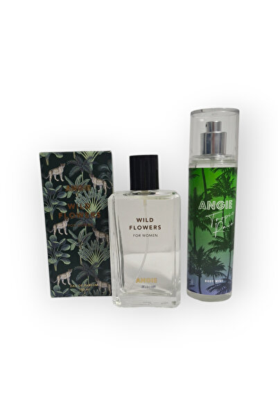 Angie Wıld Flowers Women Edp 100 ml Parfüm & Tropic Rain Kadın Vücut Spreyi 1...