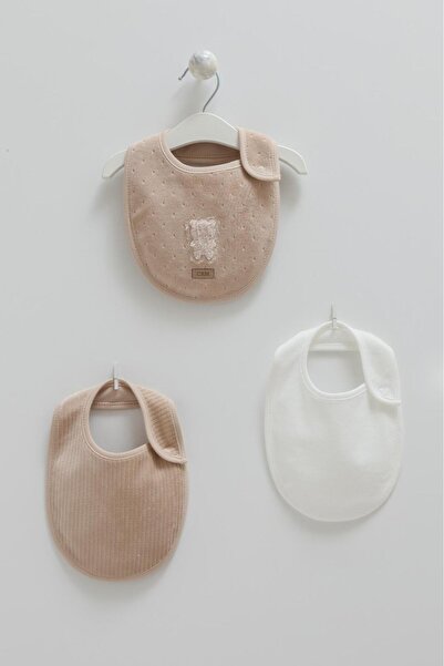 Caramell New Boy 3'lü Kadife Ayıcık Desenli Önlük