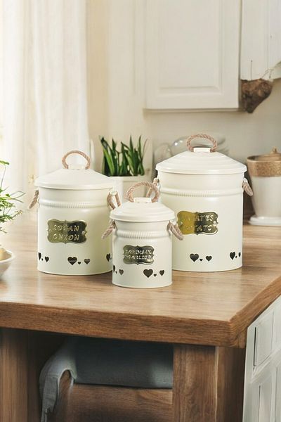 Milenay 3 Sizes Potato Onion Garlic Storage Bucket, Quality Material, Special Paint Coating