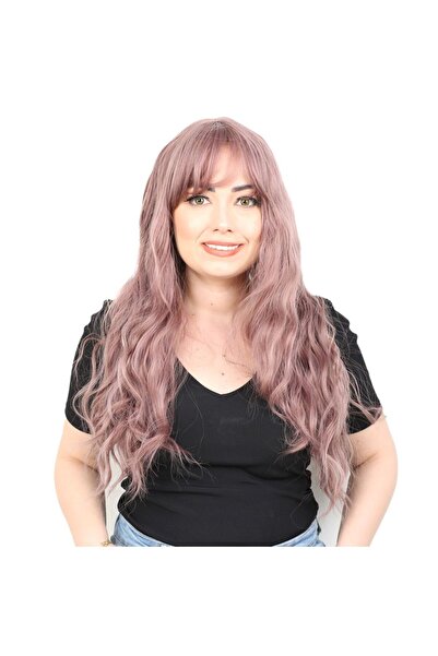 ALVERA COLLECTION Perçemli Long Water Fiber Sen Wig/ Dried Rose