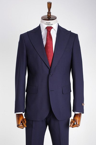 Kadir Büyükkaya Swallow Collar Two Button Men's Suit-Kav1381W