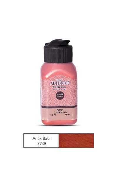 Artdeco 3738 METALİK AKRİLİK BOYA 75 ML. ANTİK BAKIR