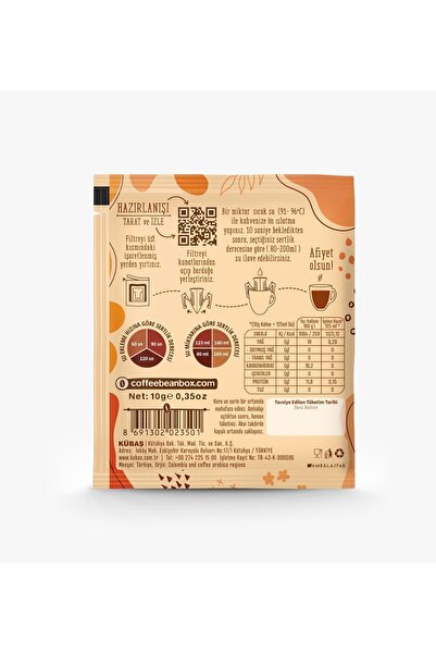 Altıntelve Colombia Pratik Filtre Kahve 10 gr X 10 Adet Aç-iç-at