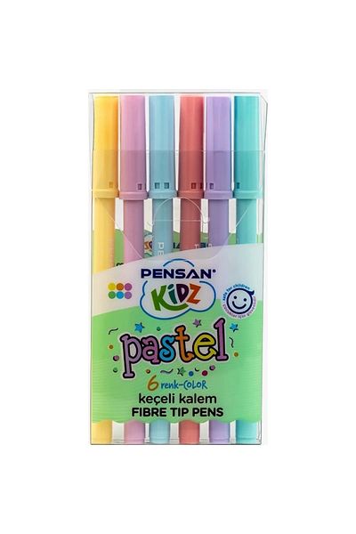 Pensan Kidz Felt Tip Pastel Colors 6 Pcs - Pe99093Ps24