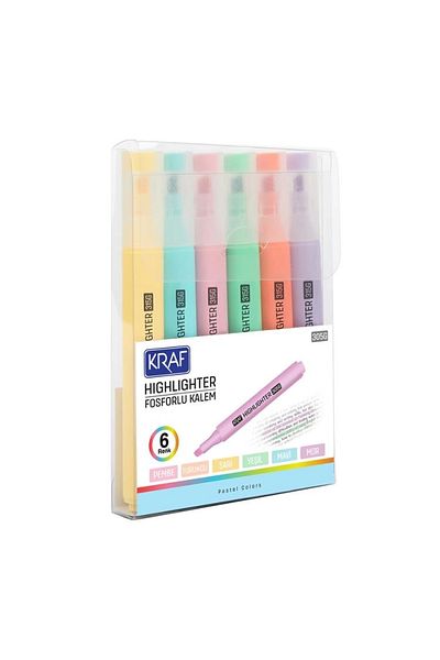 KRAF Pastel Colored 315g Highlighter Trio - Pack of 6