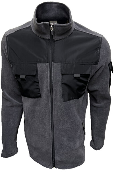 Polviton Men's Tactical Softshell Fleece Jacket - Smoked Flece