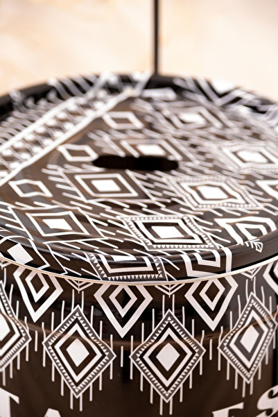 Skygo Dec01 2 Katlı Siyah Metal Patates ve Soğan Sepeti - 18x66 cm  Patates Soğanlık Sebzelik  Kabı