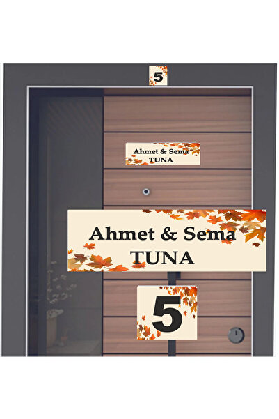 sıradışıhediyem μοντέρνο σετ πινακίδων ονομάτων πόρτας νέας γενιάς, πολύχρωμο...