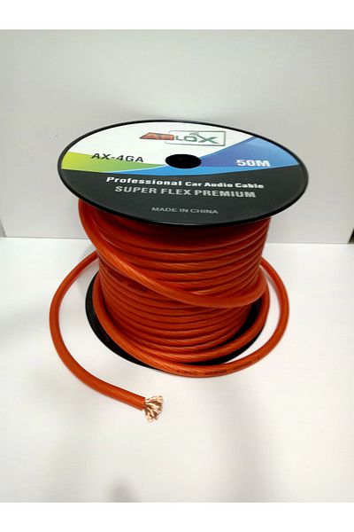 Edison 4ga Auto Plumbing Cable, Plus Cable 5 Meters (ORANGE)
