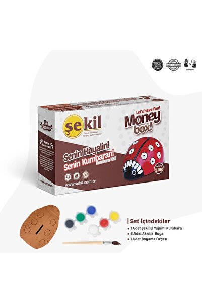 Şekil Skl Ug Bx Uğur Böceği Kumbara Seramik Obje Boyama Seti