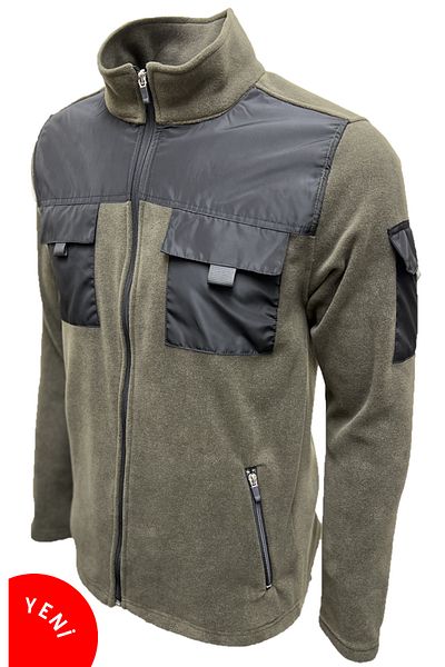 Polviton Ανδρικό μπουφάν Tactical Softshell Fleece - Khaki Flecee