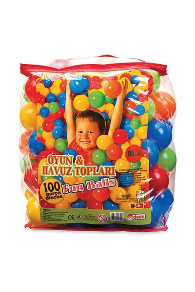 DEDE 01755 9 Cm - 100 Pieces Pool Balls
