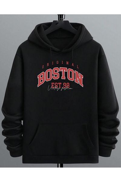 DEEPSENCE Unisex Oversize Hooded Sweatshirt - Boston Design