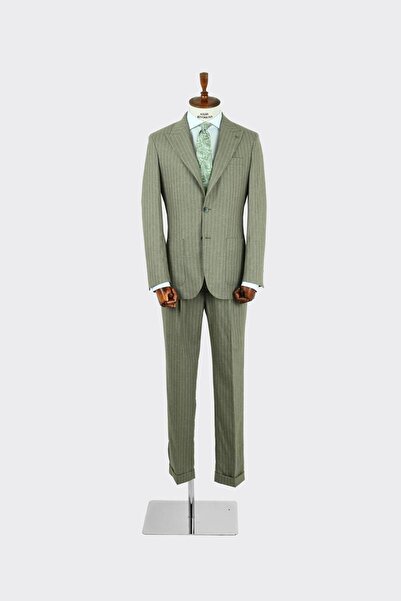 Kadir Büyükkaya Kırlangıç Yaka Pileli Erkek Takım Elbise-KAX1305S