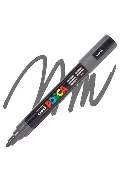 UNİ-BALL Uni Posca Water Based Poster Marker Pc-5M 1.8-2.5 Deep Gray