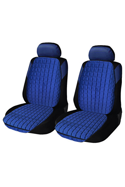 TUSBA MARKET Pernă de scaun matlasată de lux albastru bleumarin - Set de 2 piese cu buzunare