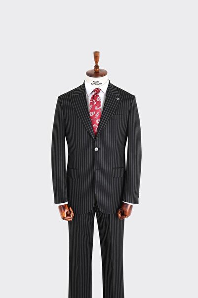 Kadir Büyükkaya Kırlangıç Yaka İki Düğmeli Erkek Takım Elbise-KAX1311S