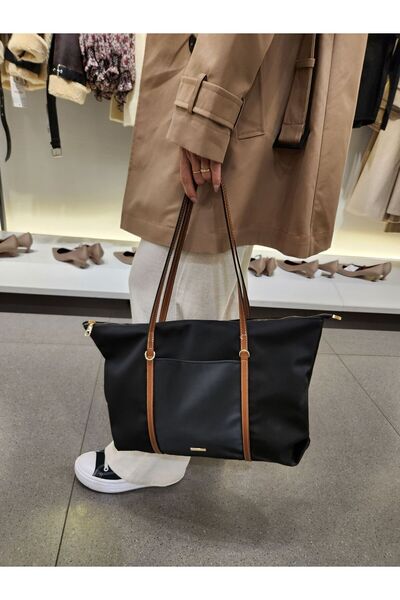 Mercan Women's Hand and Shoulder Bag with Large Zipper - Laptop Bag