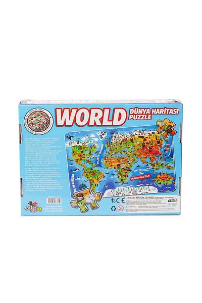 KdrElektronik 7375 Model Kids World Culture Map Puzzle - Totteriq