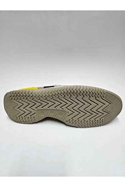 Bulldozer Genuine Leather Beige Color Summer Lace-Up Flexible Rubber Sole Men's Shoes