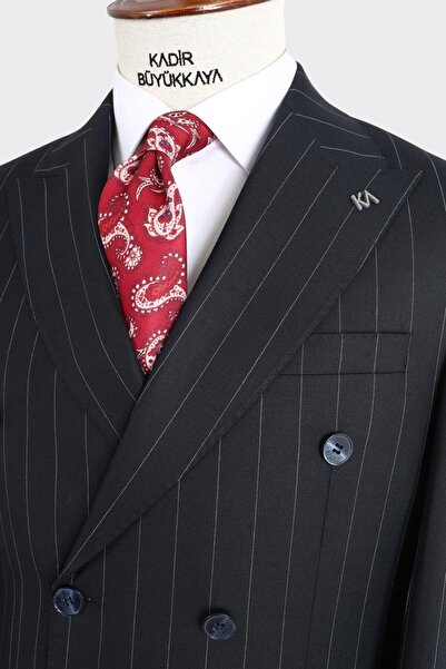 Kadir Büyükkaya Kırlangıç Yaka Kruvaze Erkek Takım Elbise-KAX1201S