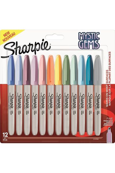 Sharpie SHARPIE2157681 - Permanent Fine Marker Set 12' Libera Mystic Gems