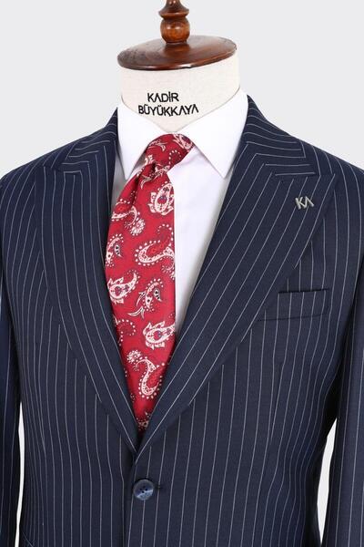 Kadir Büyükkaya Kırlangıç Yaka İki Düğmeli Erkek Takım Elbise-KAX1311S
