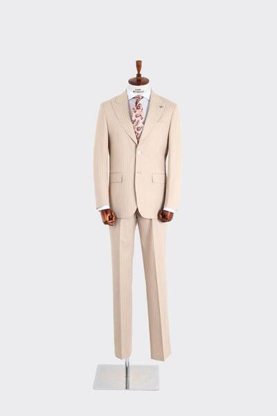 Kadir Büyükkaya Kırlangıç Yaka İki Düğmeli Erkek Takım Elbise-KAX1311S